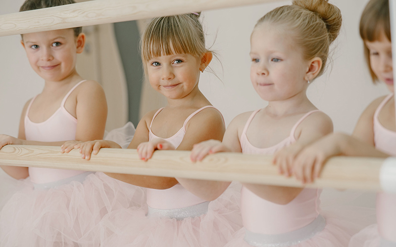 Child Girls Is Studying Ballet
